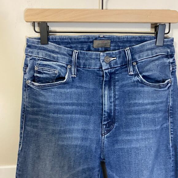 MOTHER High Waisted Looker Ankle Chew Jeans Just Like The Ones We .. Wash Sz 28 - Picture 4 of 16
